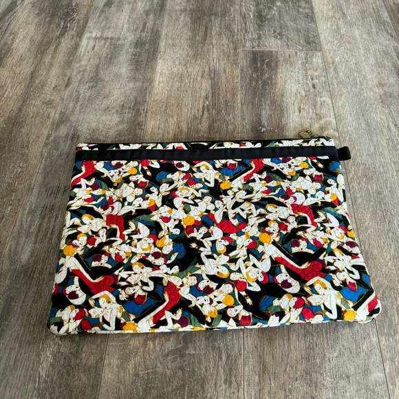 Carolina Herrera Two Pouch Set - Colorful Graphic Prints Nylon Washable Interior - Picture 2 of 7